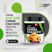 Load image into Gallery viewer, Green Sun Low Carb Cheese Crackers Benefits 3
