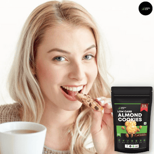 Green Sun Low Carb Almond Cookies |200 Gm | 0.5 g Net Carb Per Cookie | Keto Friendly| Sugar Free | Natural Sweetener Stevia |Healthy | High Fiber | Super Foods | Crispy |Tasty | Low Calorie |High Protein | Low GI| Baked