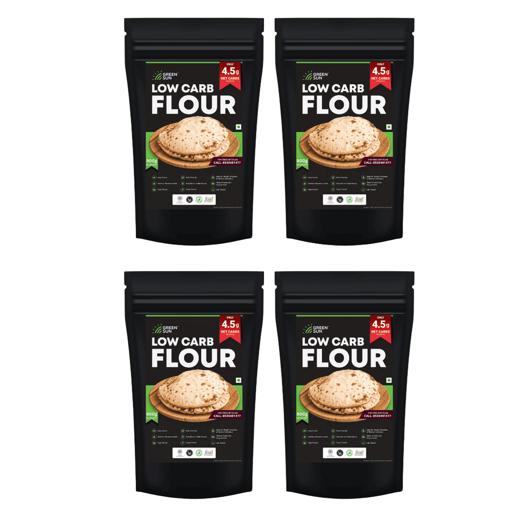 Green Sun Low Carb Flour 900g| Only 4.5 g Net Carbs Per Roti | Tasty & Easy to Make | Keto Friendly | Healthy Atta| High Fiber | High Protein | Super Foods | Dietitian Recommended | Weight watchers | Fitness Conscious | Family Atta