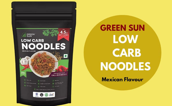 Green Sun Low Carb Instant Cooking Noodles Mexican  Flavor | 200g | Tasty & Easy to Make | Keto Friendly | High Fiber | High Protein | Super Foods | Dietitian Recommended