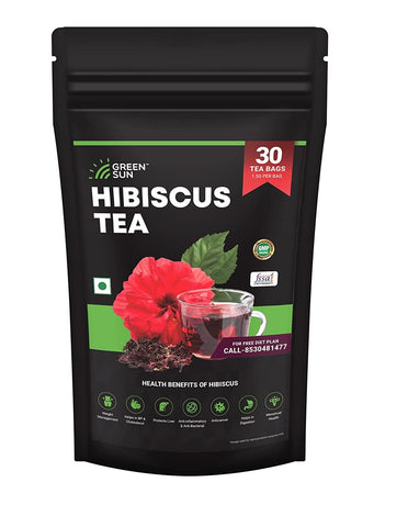 green hibiscus tea packet